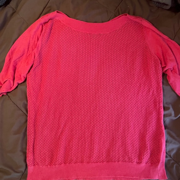 GAP salmon pink 3/4 thin sweater w/pocket XXL - Picture 2 of 4